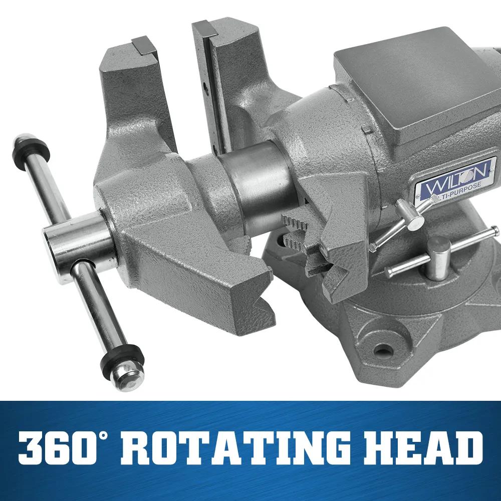 6-1/2 in. Multi-Purpose Bench Vise with 360-Degree Rotating Head & Base