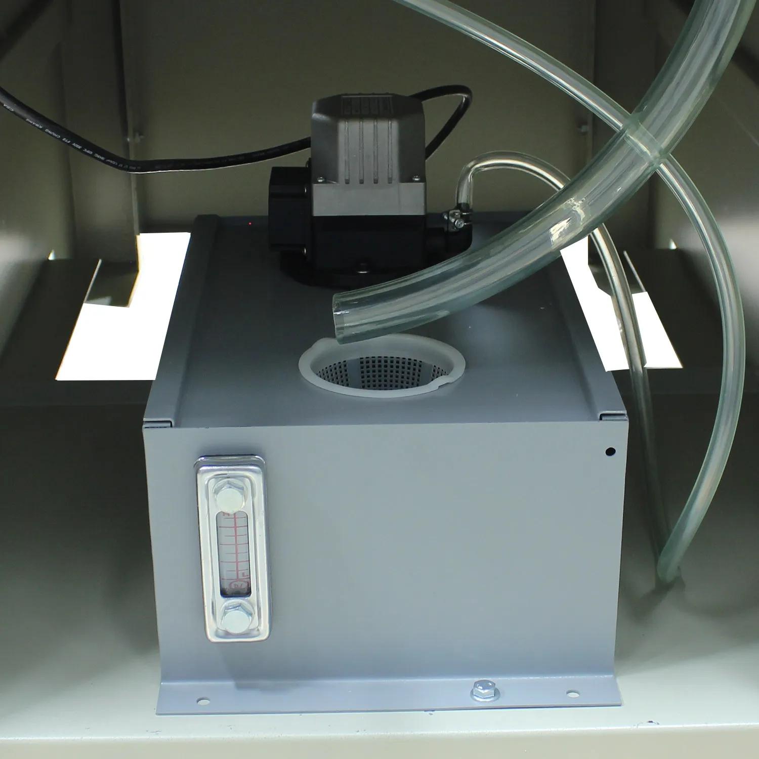 The coolant pump recirculates the blade coolant 