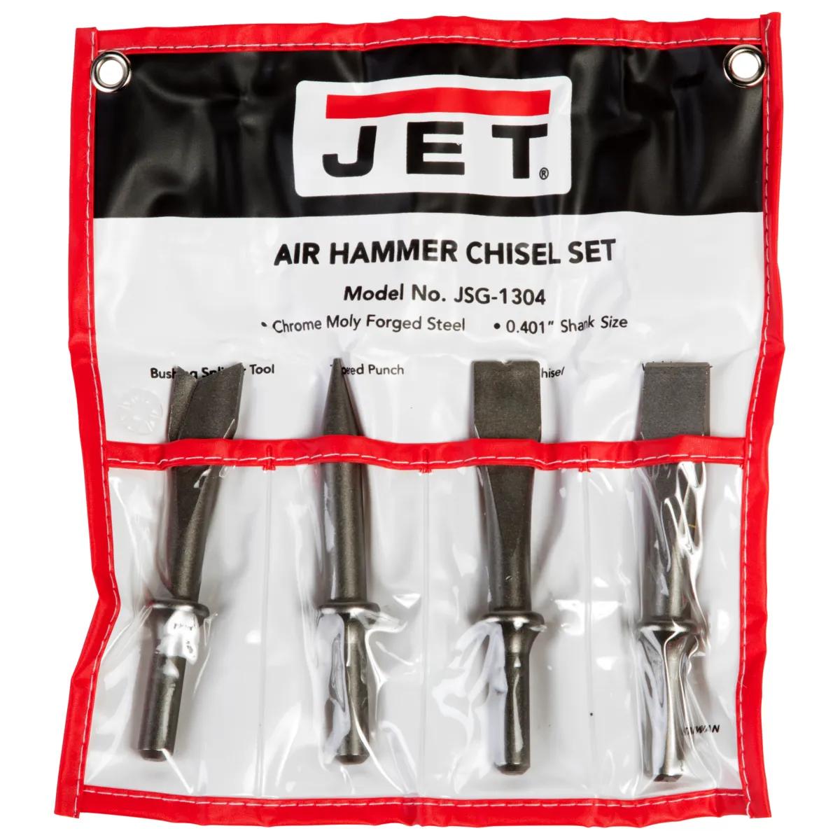 4-Piece Replacement Chisel Set for JSG and JNS Riveting Air Hammers
