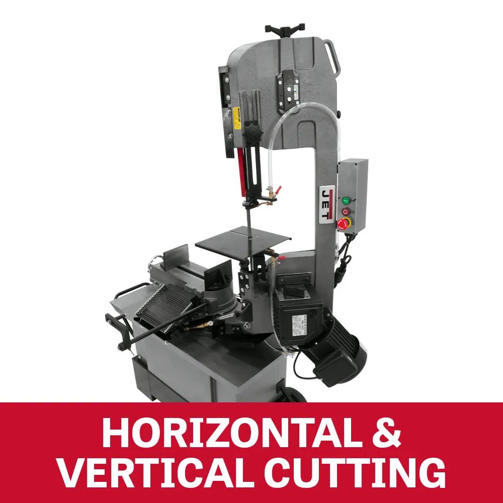 7" x 10-1/2" Horizontal/Vert. Mitering Geared Head Bandsaw, 1HP, 115/230V 1PH(HVBS-710G)