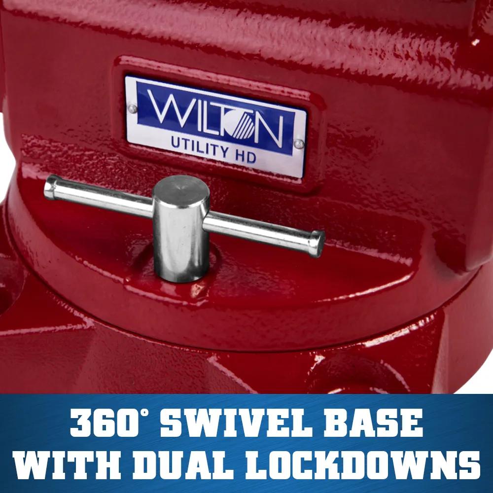 6-1/2 in. Utility HD Bench Vise with 360-Degree Swivel Base