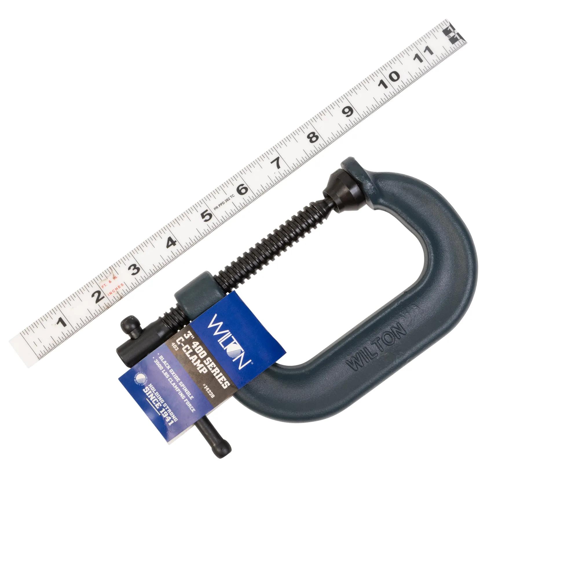 Drop Forged C-Clamp, 0 - 3 in. Opening, 2-7/16 in. Throat Depth