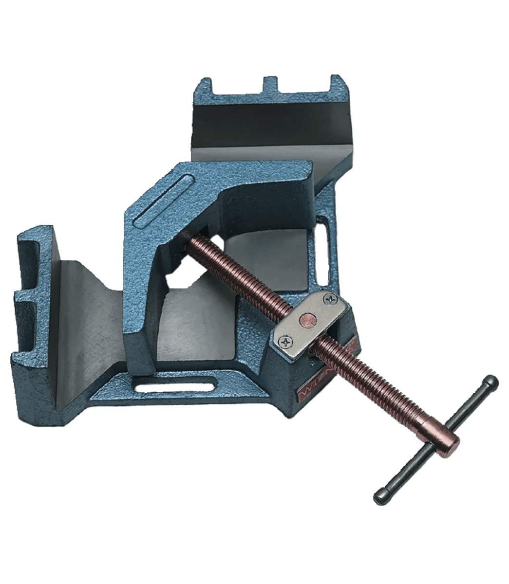 90Degree Angle Clamp, 4-3/8 in.  Miter Capacity, 2-3/8 in.  Jaw Height, 4-1/8 in.  Jaw Length