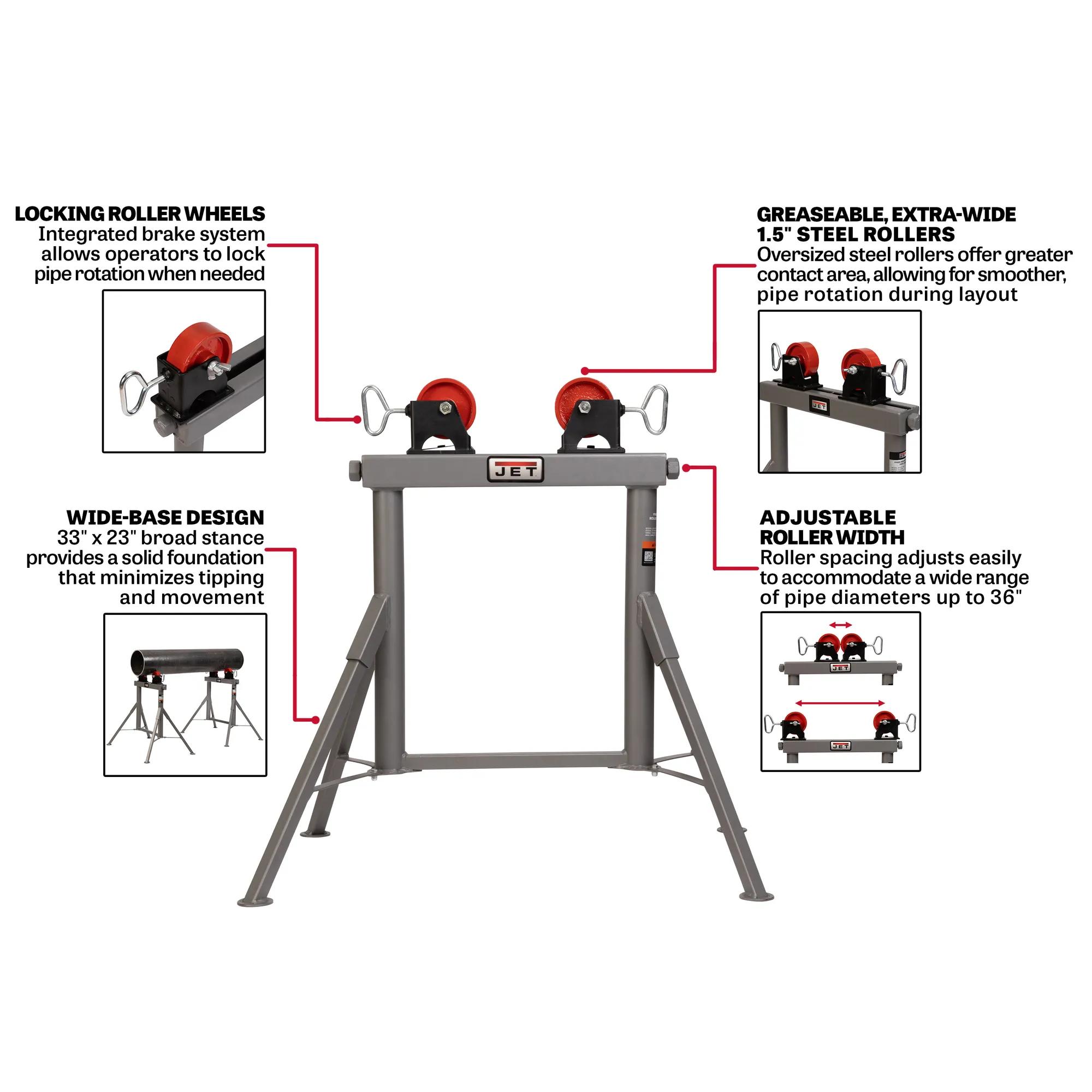 Fixed-Height Adjustable Roller Stand(JPJ-FPS-SR)
