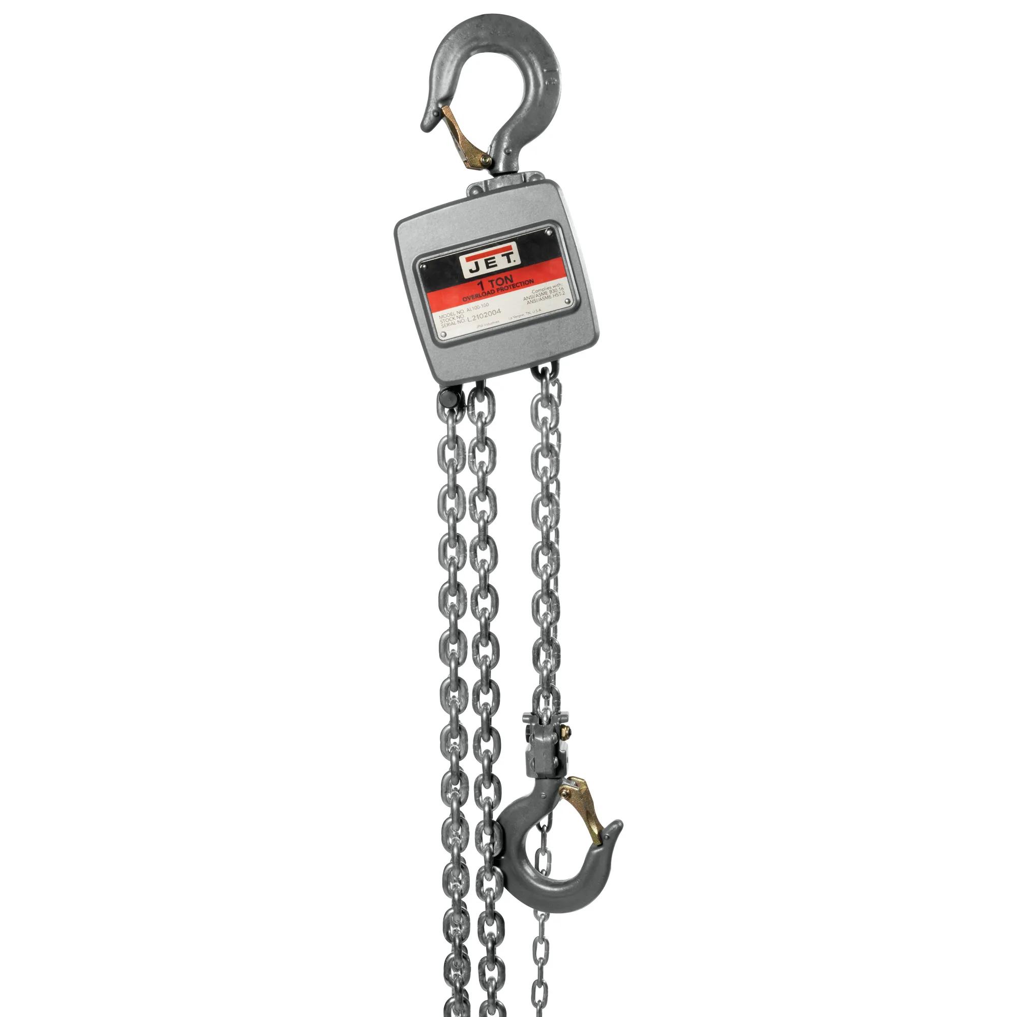 AL100 Series - 1 Ton, Aluminum H& Chain Hoist w/ 10ft of Lift(AL100-100-10)  - More Options Available