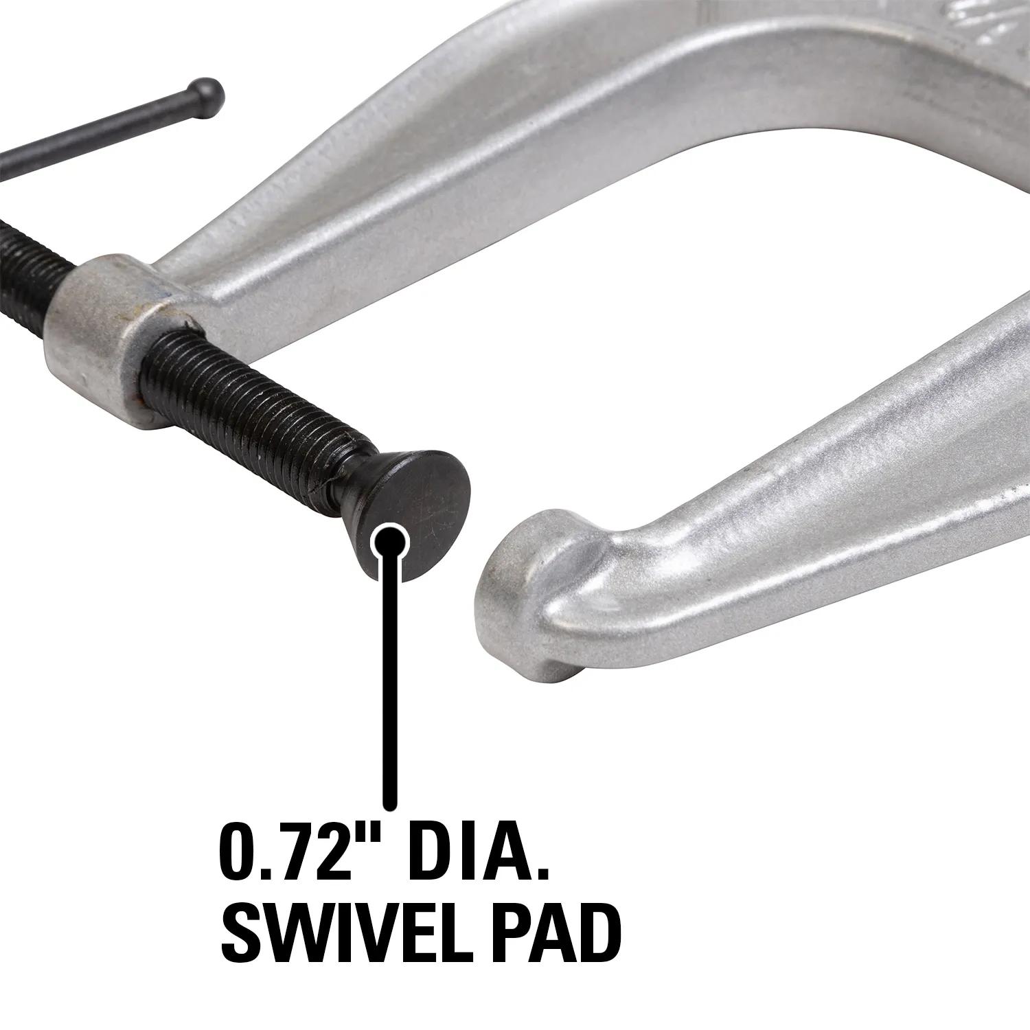 Xtra Deep-Reach Carriage C-Clamp, 0 in.  - in.  2-1/2 in.  Jaw Opening, 6-1/4 in.  Throat Depth