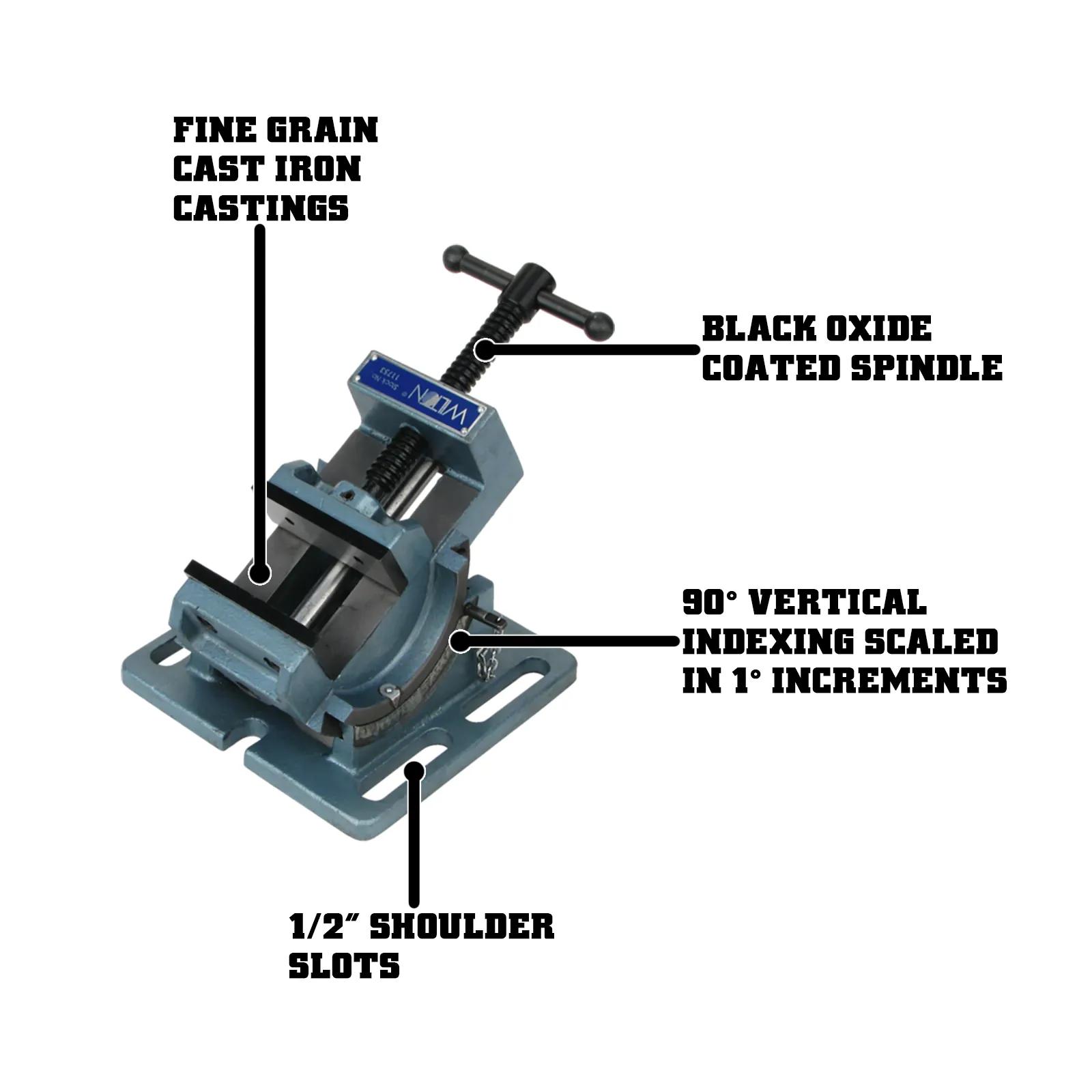 3 in.  Cradle Style Angle Drill Press Vise