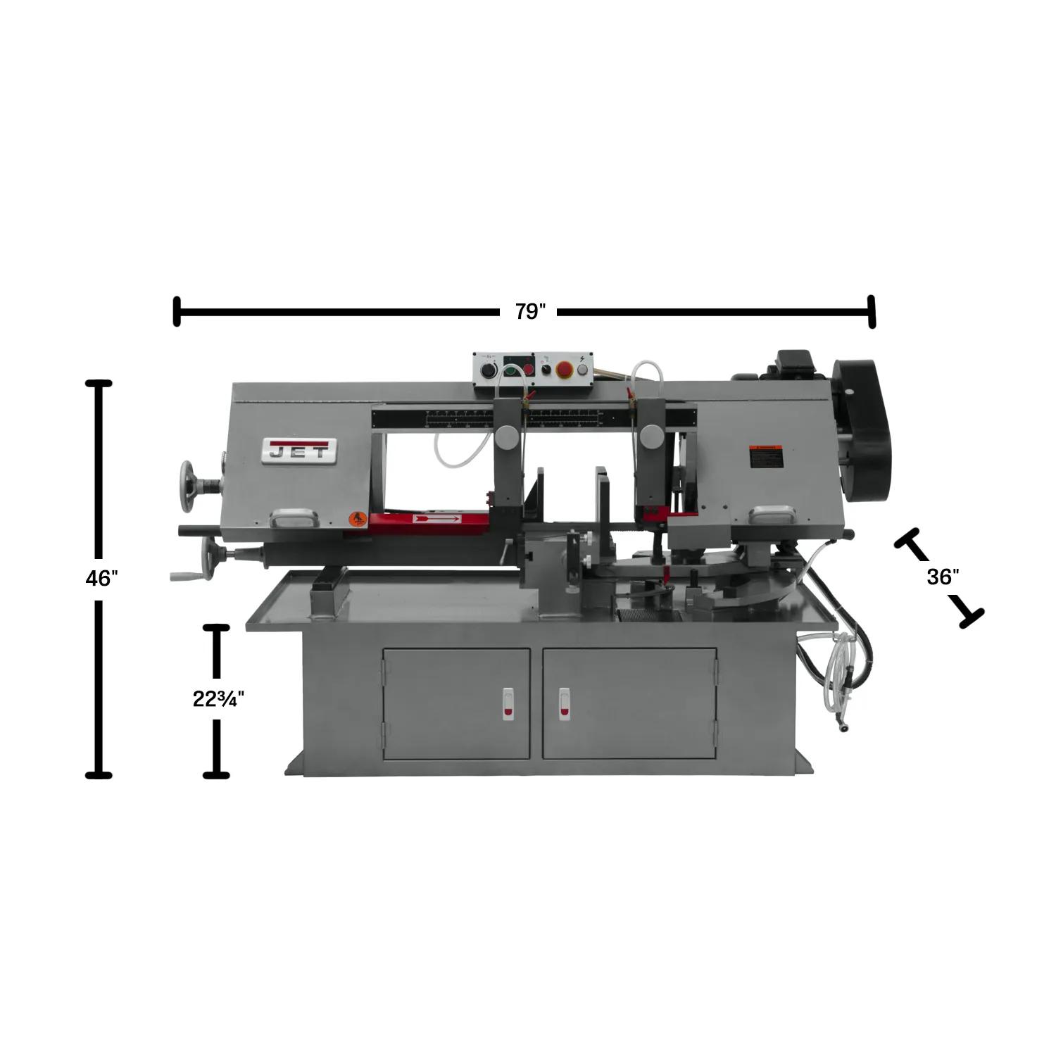 10" x 18" Horizontal Dual Mitering Bandsaw, 2HP, 230V 1PH(MBS-1018-1 10)