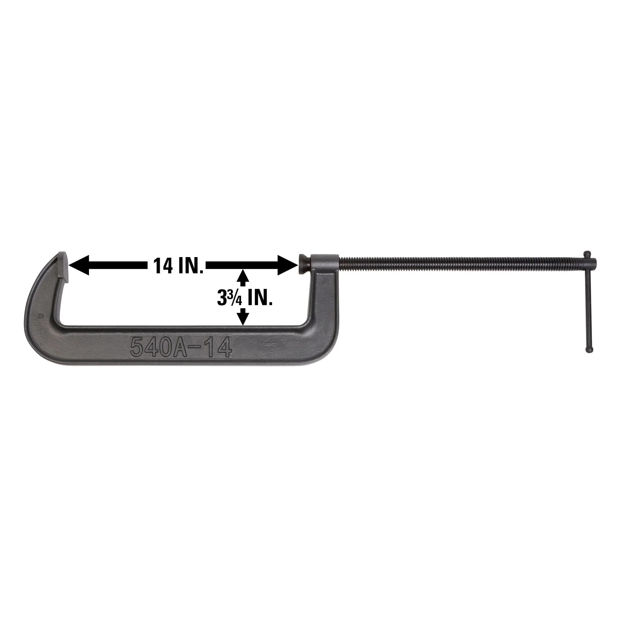 540A Series C-Clamp 0 - 14 in. Opening Capacity