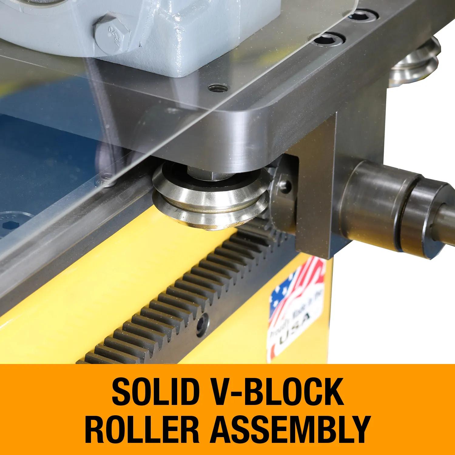 Solid V-Block roller assembly