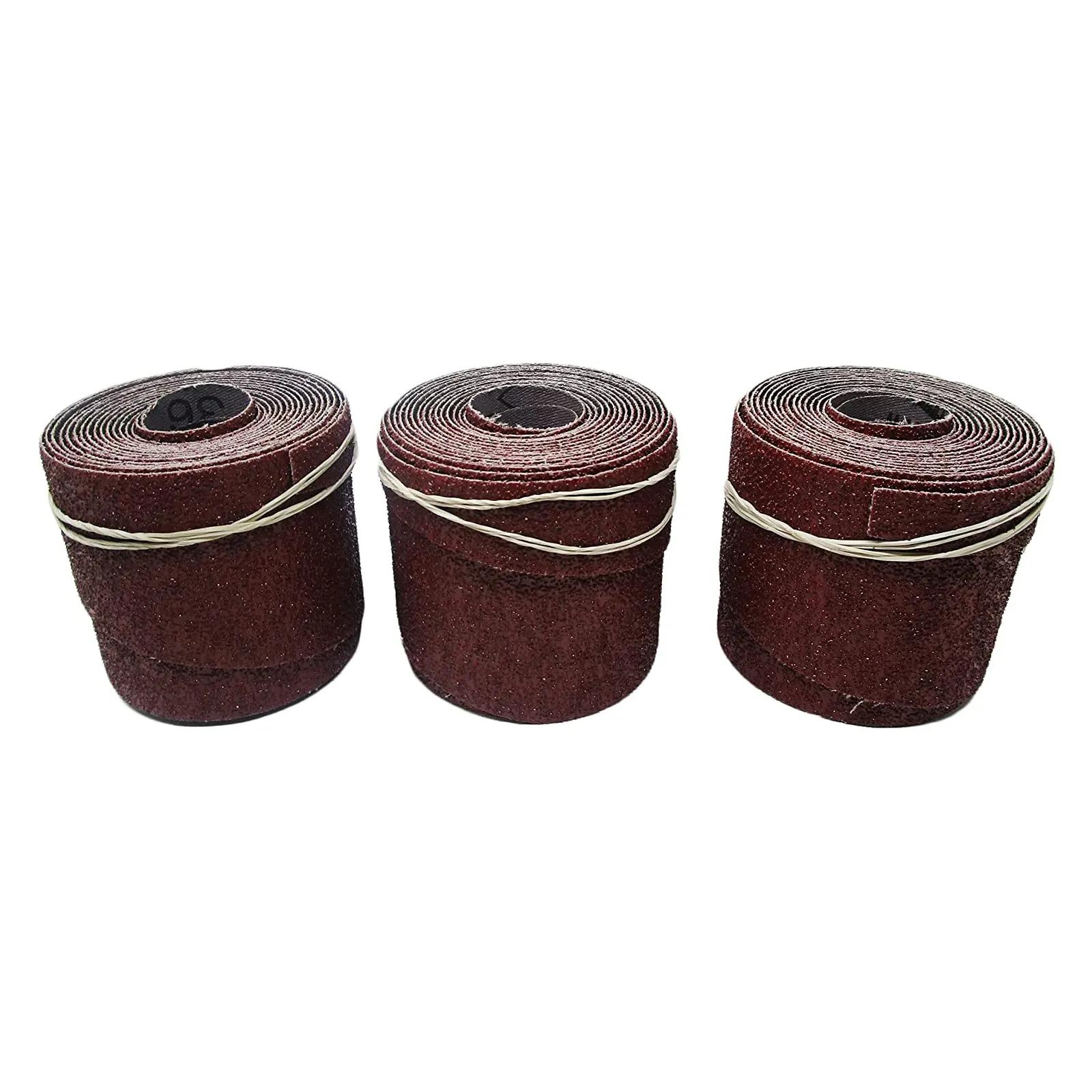 Ready-to-Wrap Abrasive Sandpaper, 25 in, 36 Grit, Pack of 3
