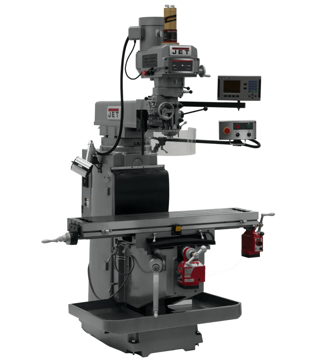 12" x 54" Vari. Speed Vert. Mill w/ ACU-RITE 203 3X (K) DRO, X & Y Powerfeeds & Power Drawbar, 5HP, 230/460V 3PH(JTM-1254RVS)