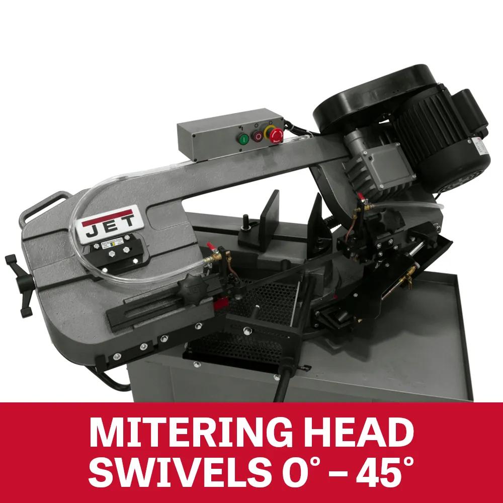 7" x 10-1/2" Horizontal/Vert. Mitering Bandsaw, 1HP, 115/230V 1PH(HVBS-710S)