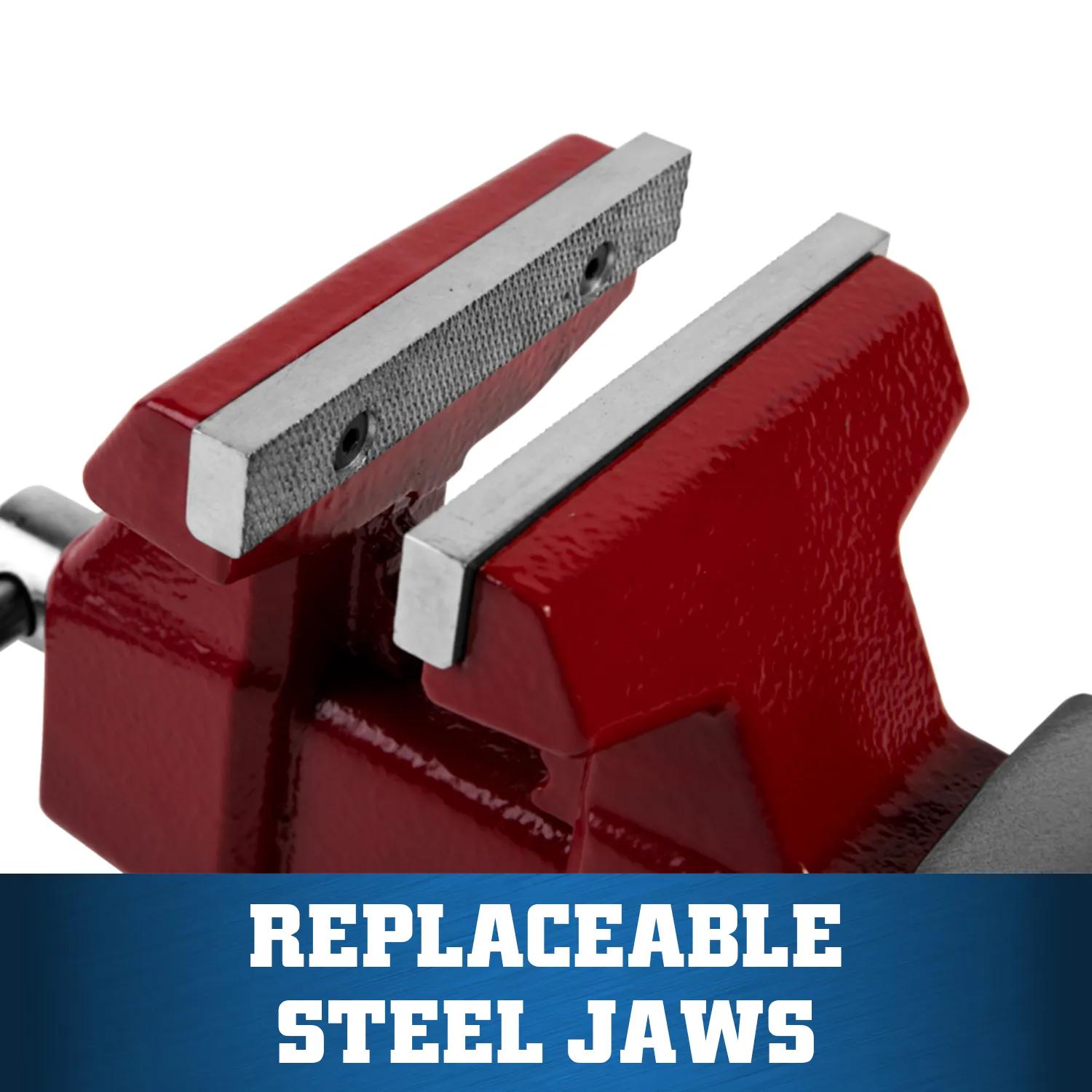 4-1/2 in. Utility Bench Vise with 360-Degree Swivel Base