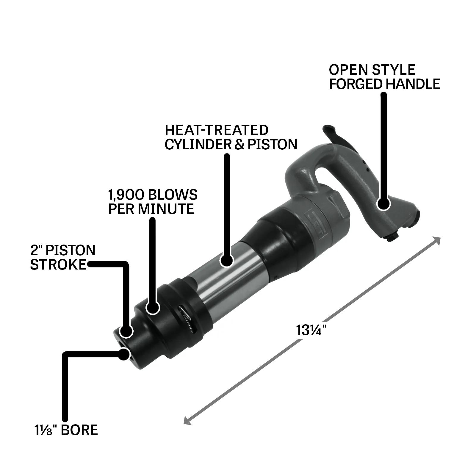 2" Stroke, Round Shank, Open Handle Chipping Hammer(JCT-3640)