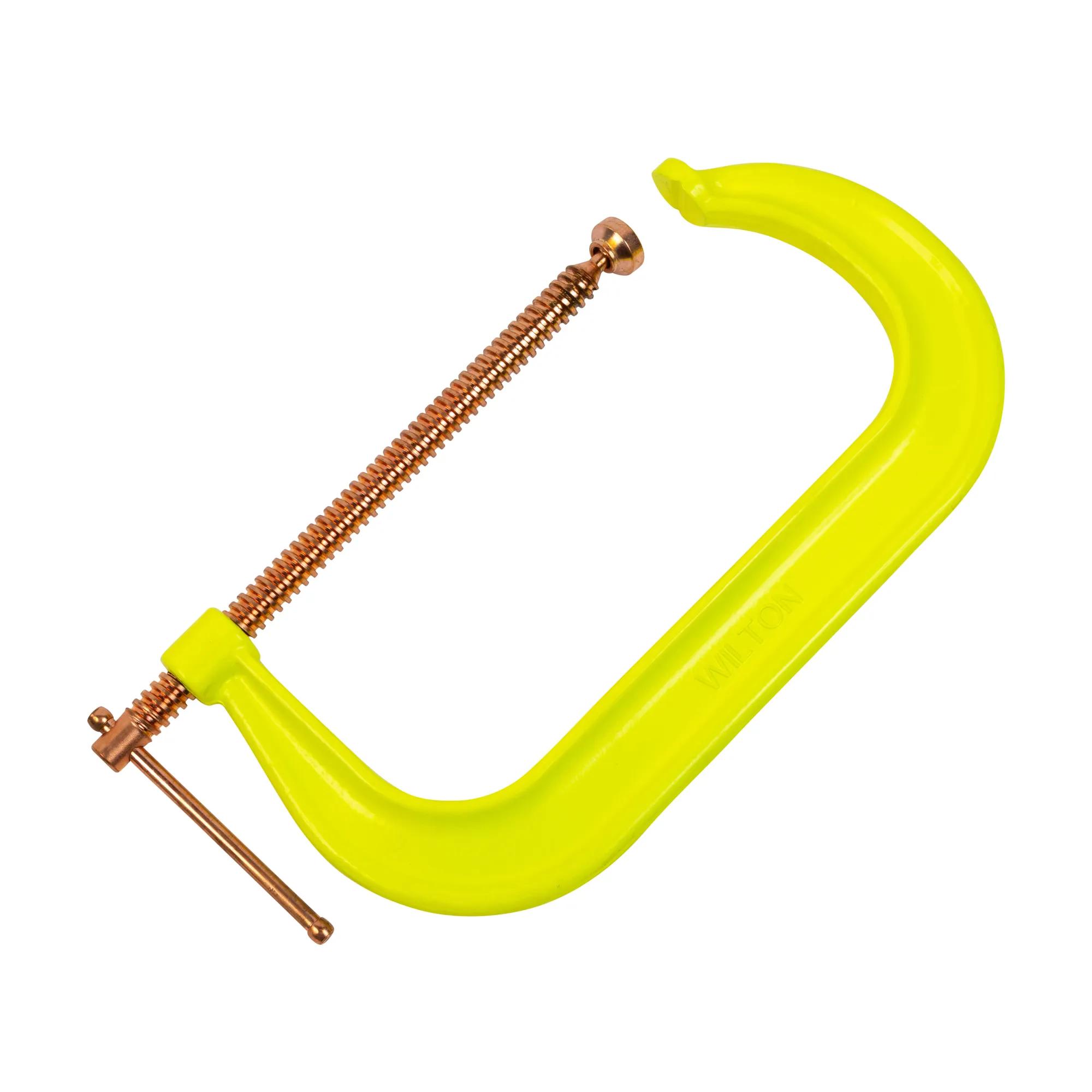 Spark-Duty Drop Forged Hi-Vis C-Clamp 2 - 12-1/4 in. Opening Capacity, 6-1/4 in.  Throat Depth
