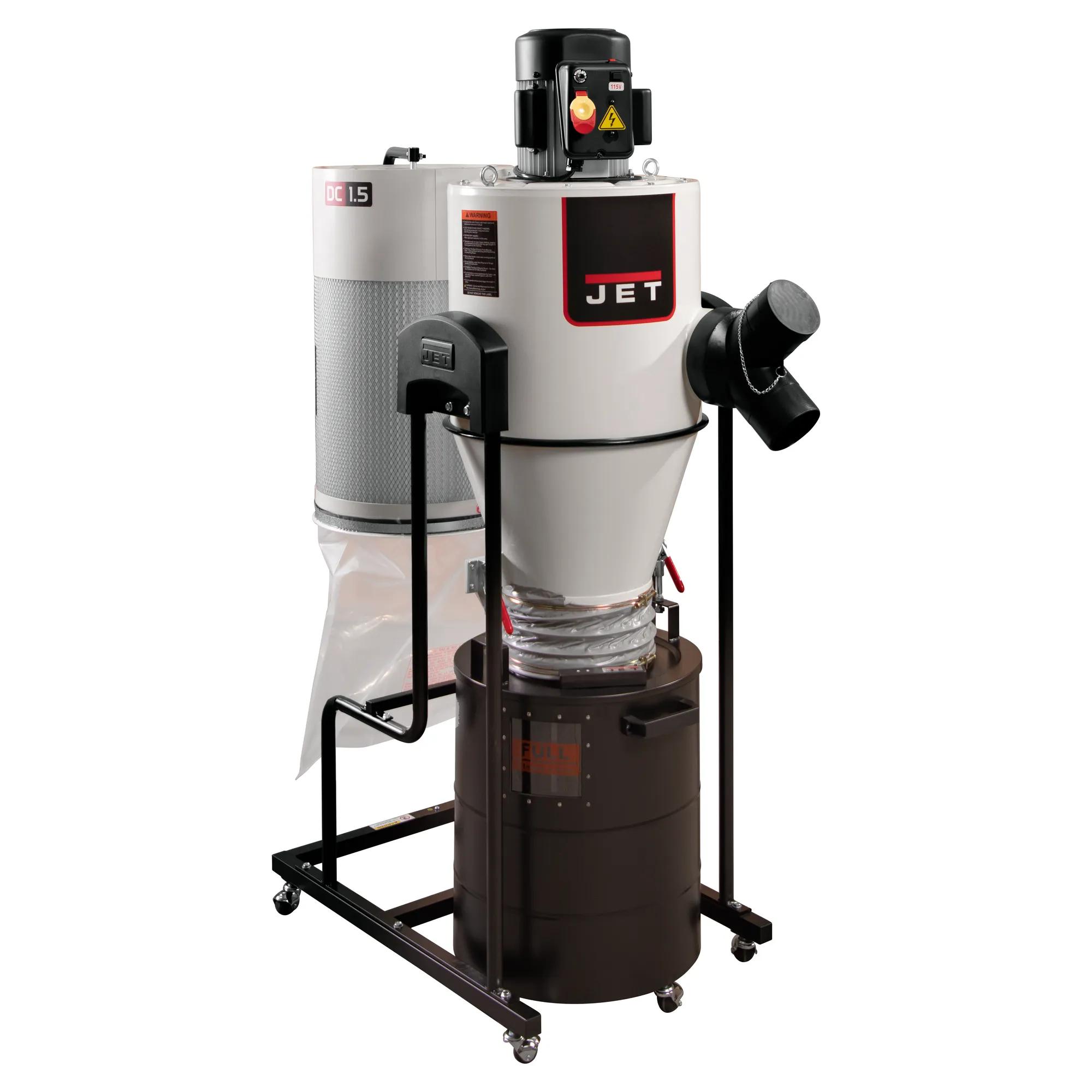 1259 CFM, Cyclone Dust Collector, 115, 1.5HP, 115V 1PH(JCDC-1.5)