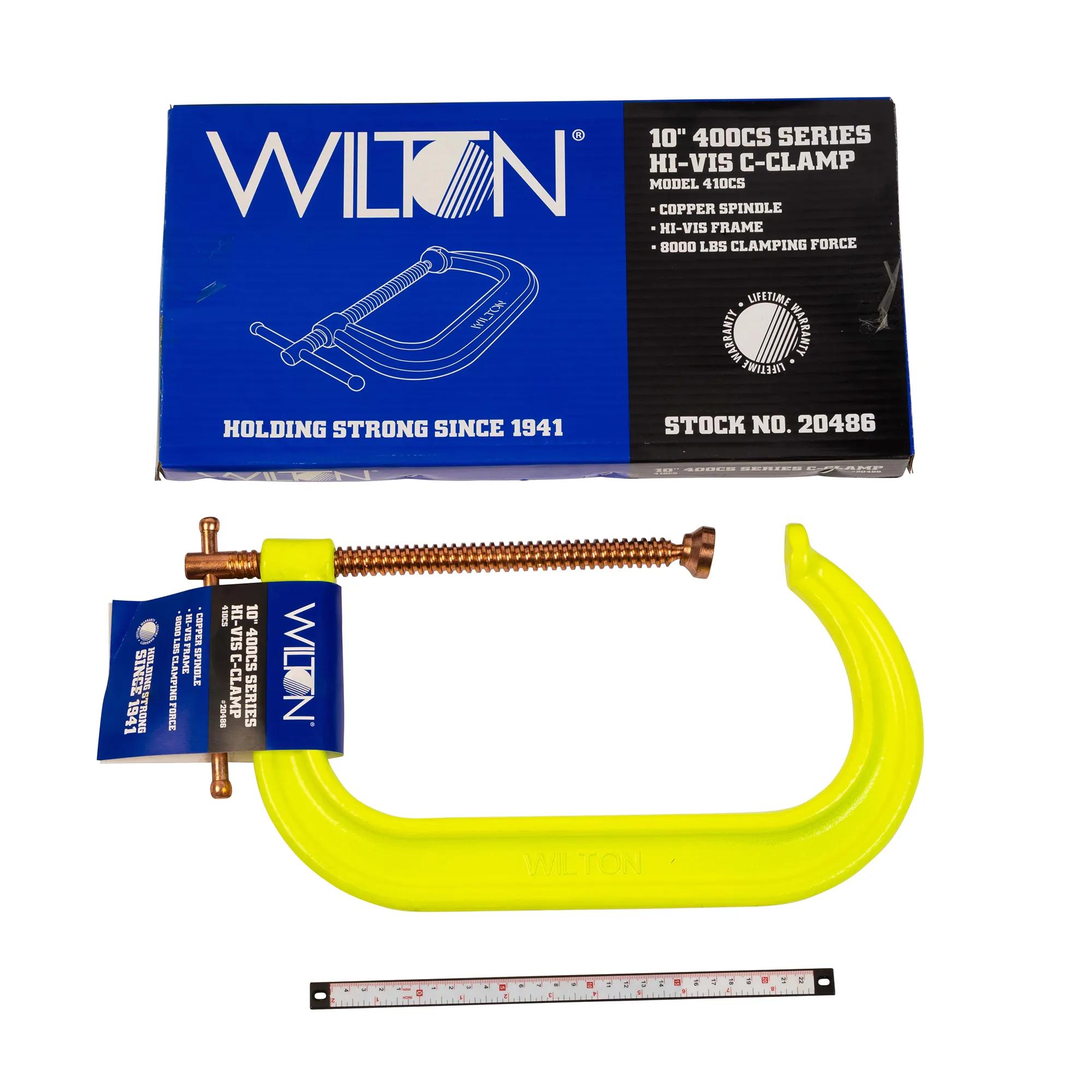 Spark-Duty Drop Forged Hi-Vis C-Clamp 2 - 10-1/8 in. Opening Capacity, 5-7/8 in.  Throat Depth