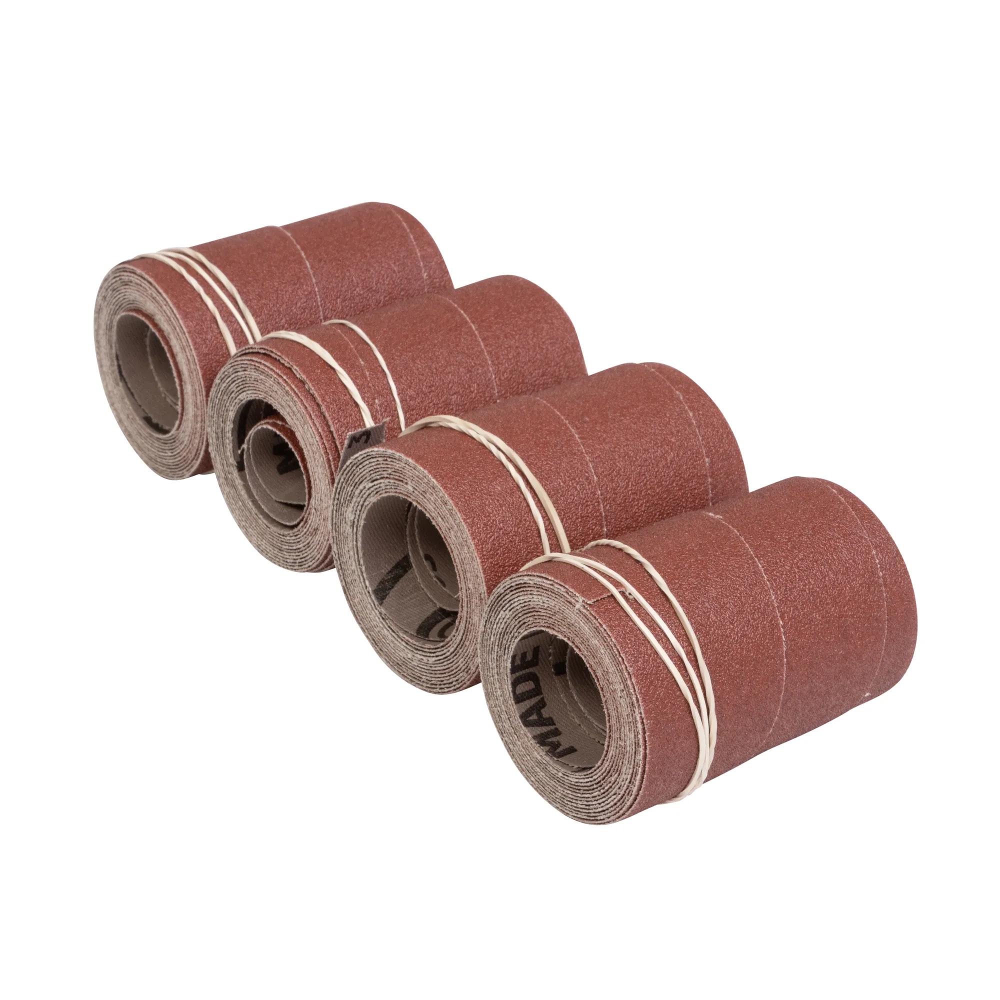 Ready-to-Wrap Abrasive Sandpaper, 16 in, 80 Grit, Pack of 4