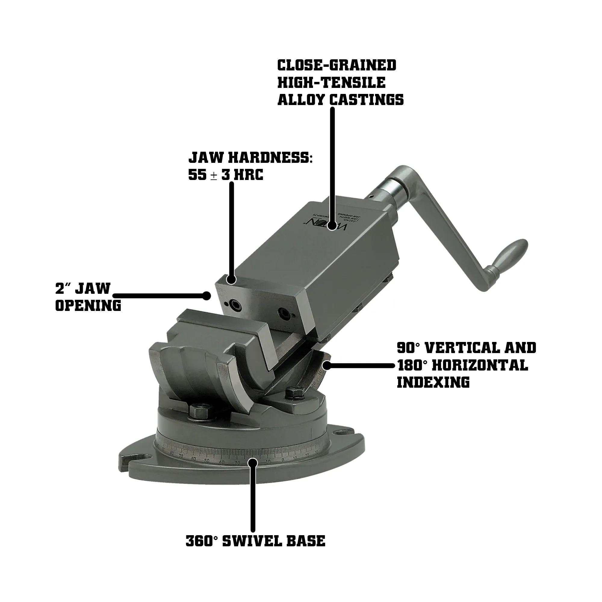 2 in. 2-Axis Angular Tiltling Vise