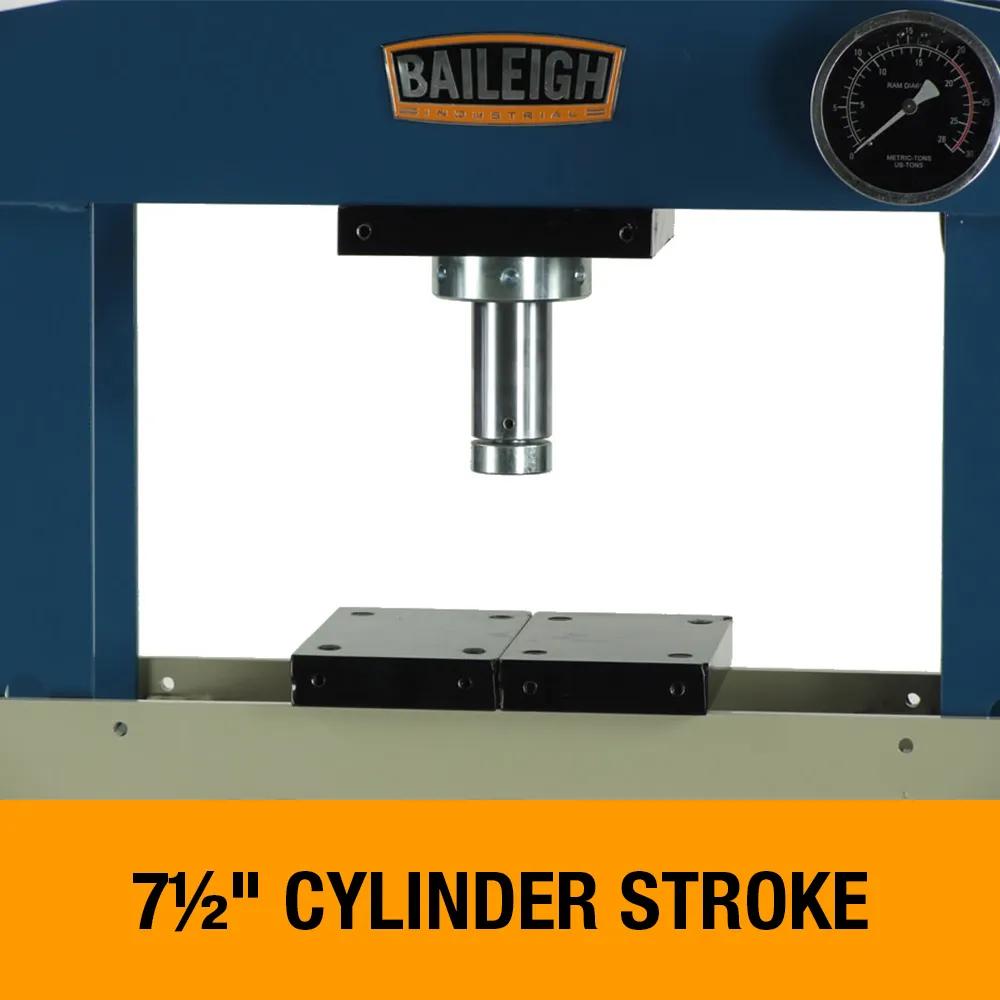 7.5” cylinder stroke