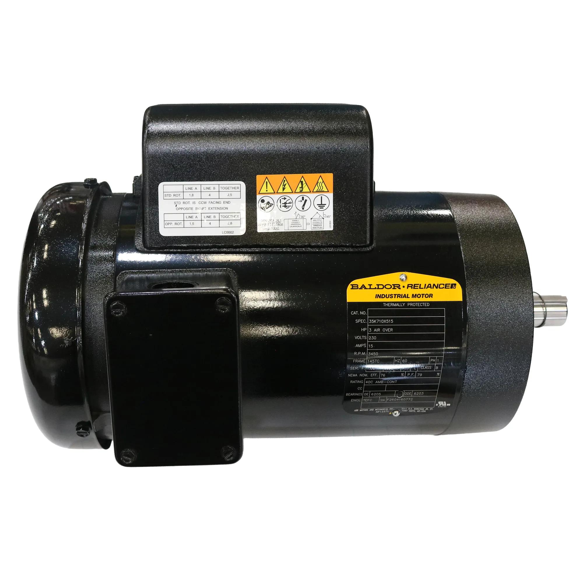 Baldor Mtr 3hp 1PH 3600RPM #66 Arbor Sw (6472028)