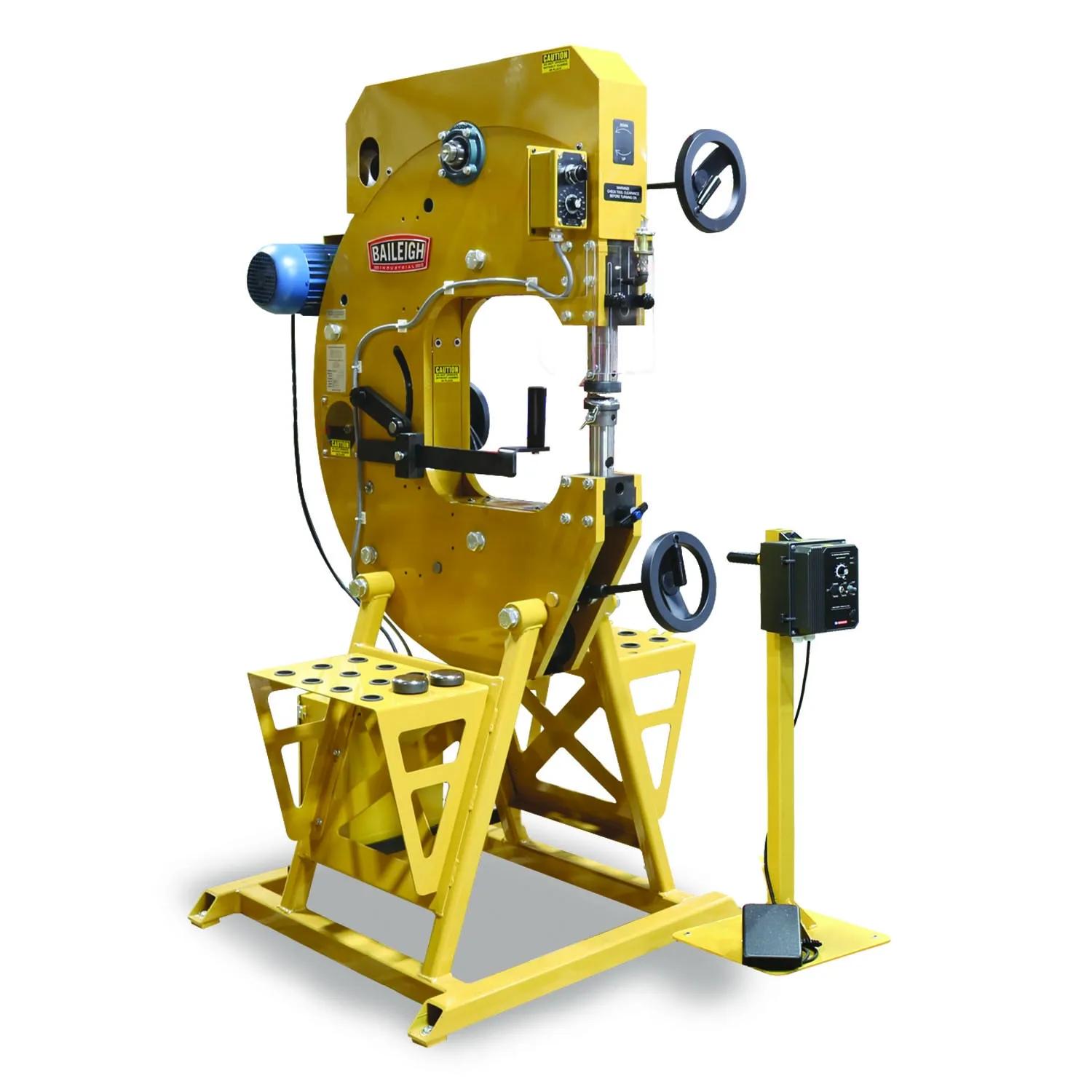 Built from 1”-thick steel, this USA-made machine can drastically shape panels, planish, and more