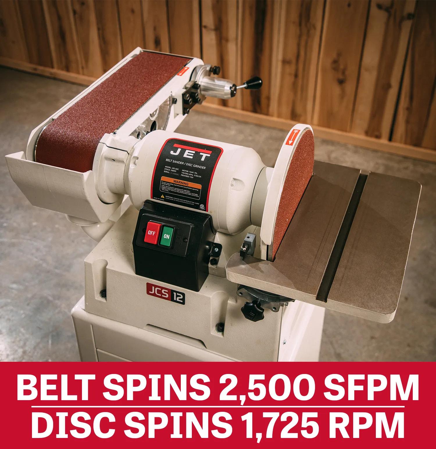 6" x 48" Belt / 12" Disc Sander, 1-1/2HP, 115/230V 1PH(JSG-6DC)