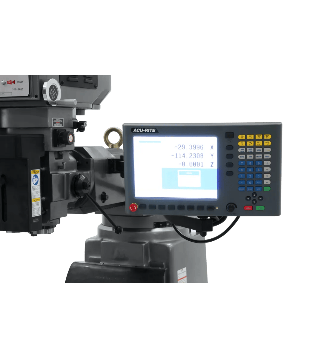 10" x 50" Mill w/ 3-Axis Acu-Rite MilPwr G2 CNC Controller w/ Powered Drawbar, 3HP, 230V 3PH(JTM-1050EVS2/230)