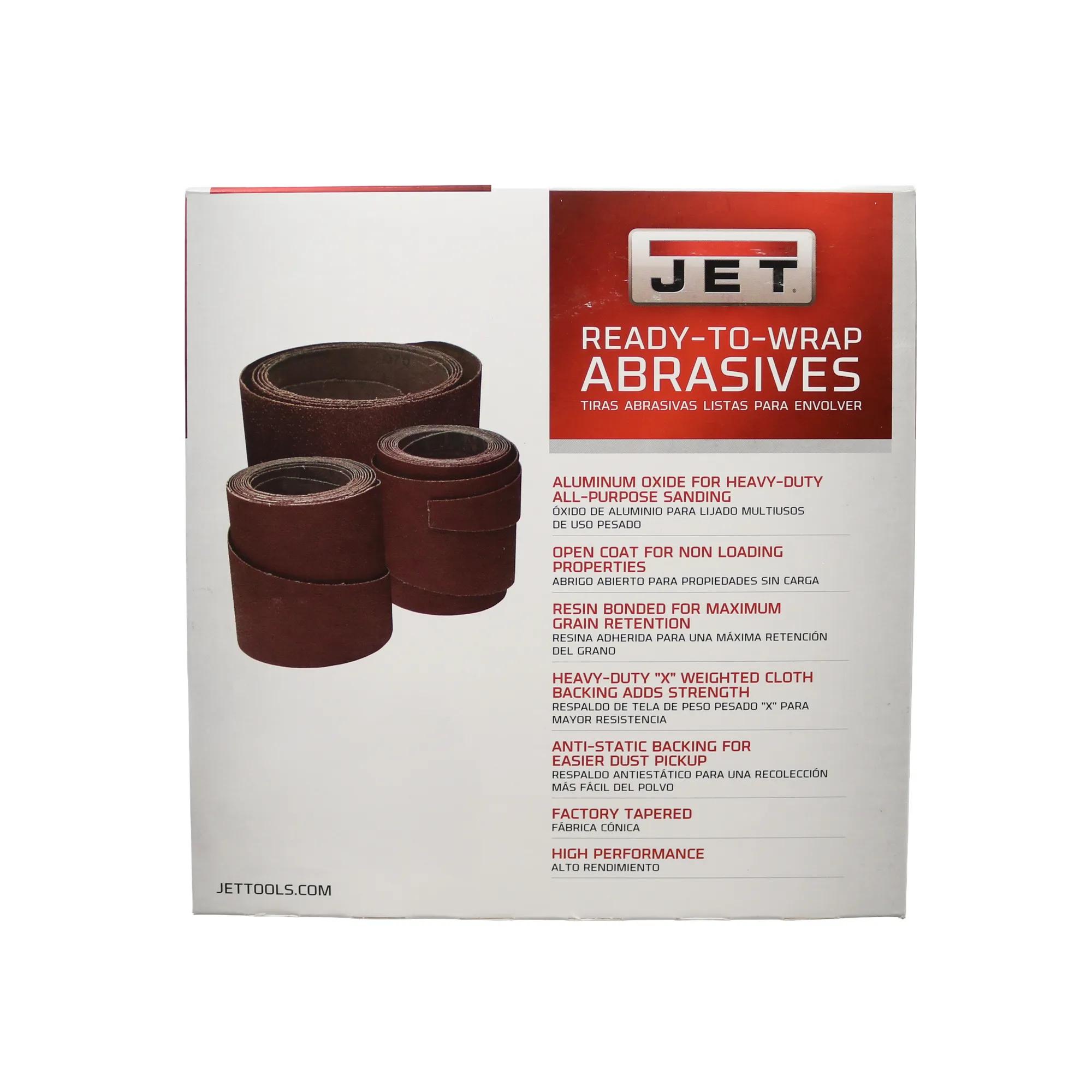 Ready-to-Wrap Abrasive Sandpaper, 22", 80 Grit (3-Pack)