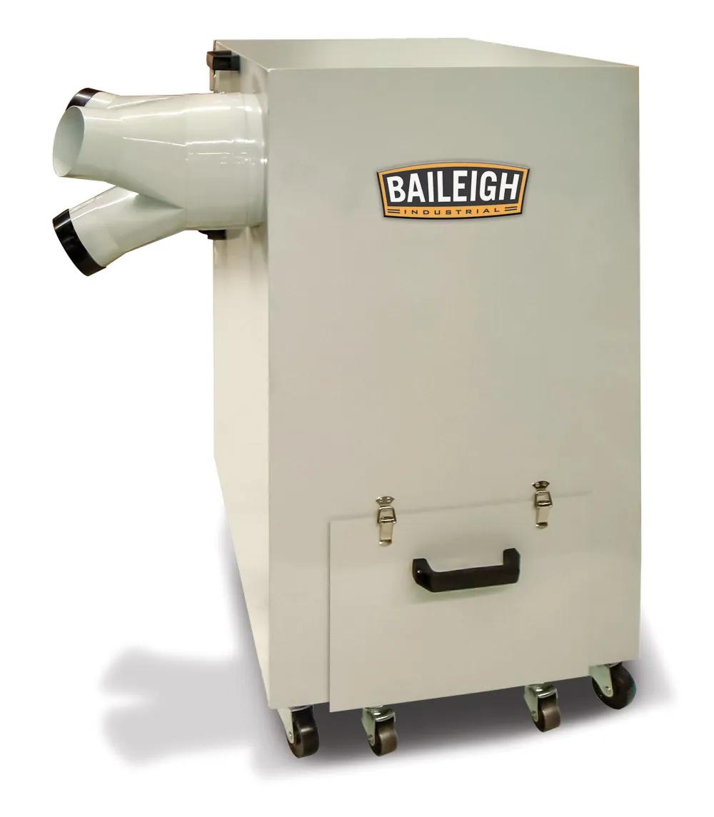 A metal dust collector helps keep your shop as clean as possible. 