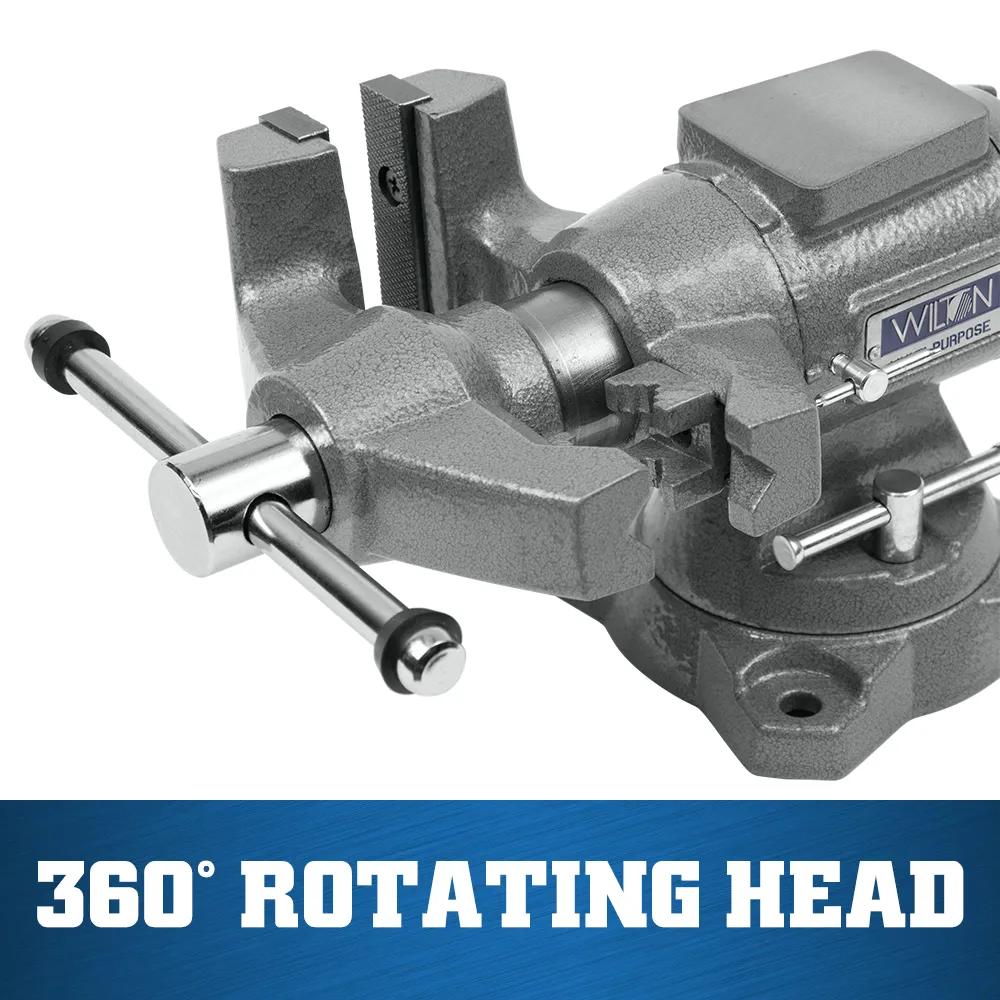 4-1/2 in. Multi-Purpose Bench Vise with 360-Degree Rotating Head & Base