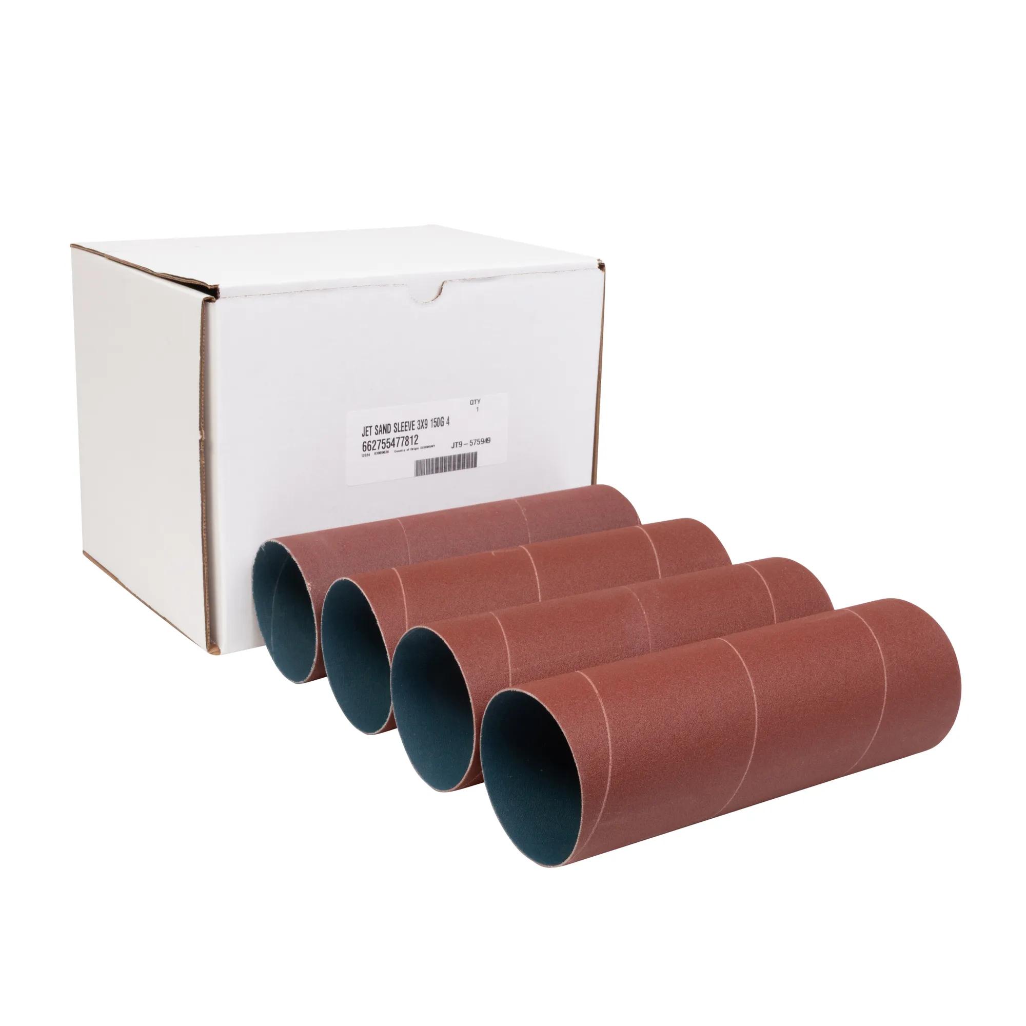 Sanding Sleeves, 3 x 9 in, 150 Grit, Pack of 4
