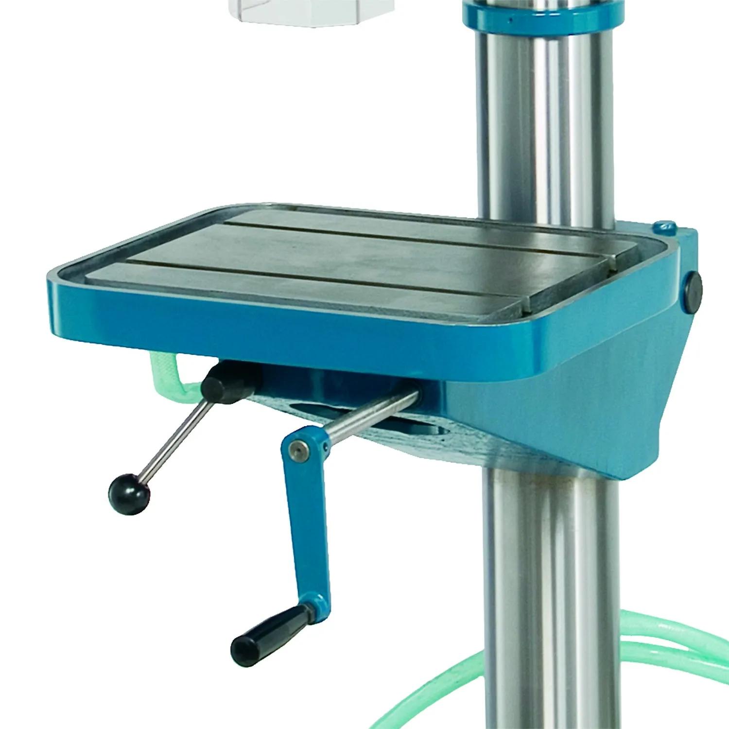 20" x 16" table features large T-slots for a vise or fixture to hold material securely