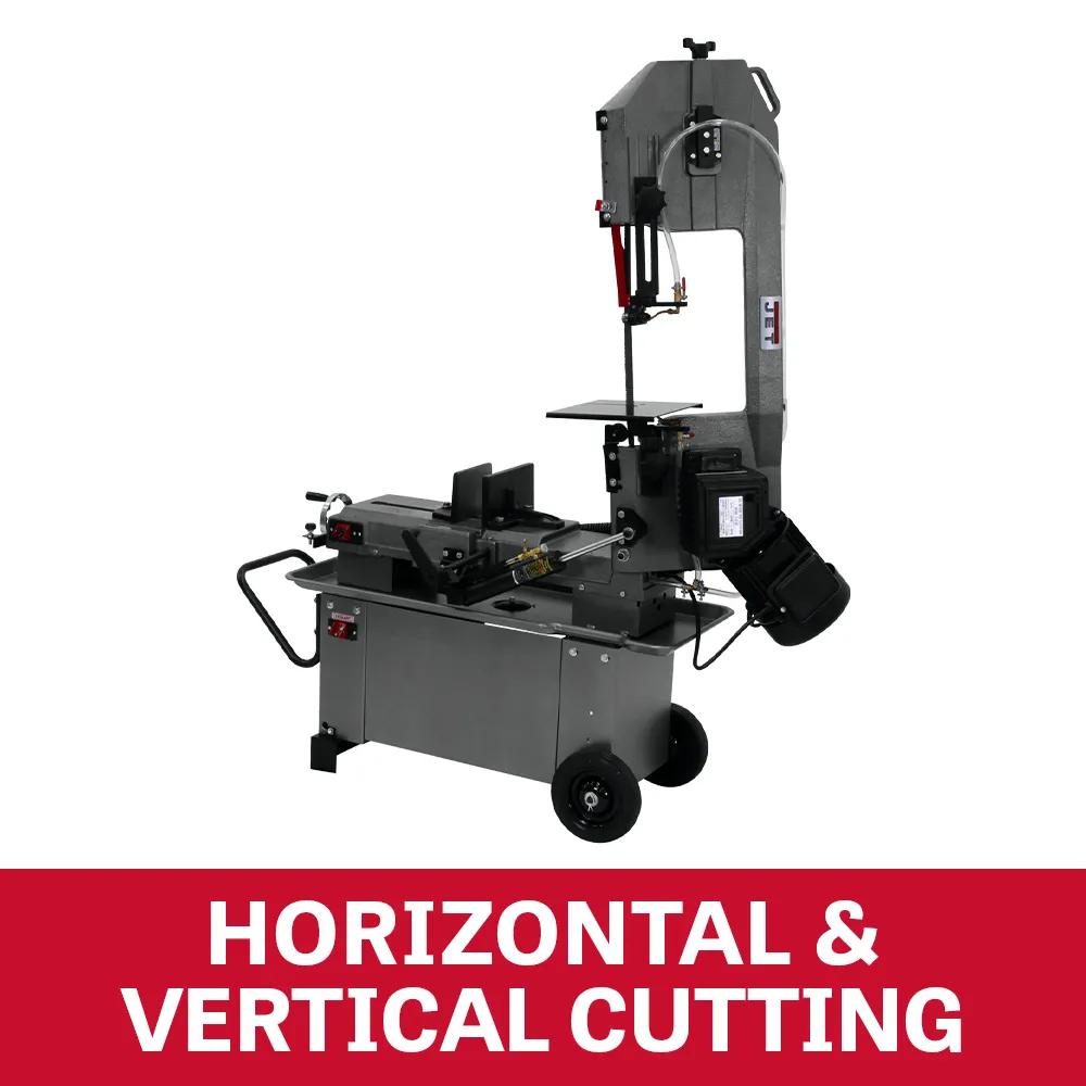 8" x 12" Horizontal/Vert. Geared Head Bandsaw, 1HP, 115/230V 1PH(HBS-812G)