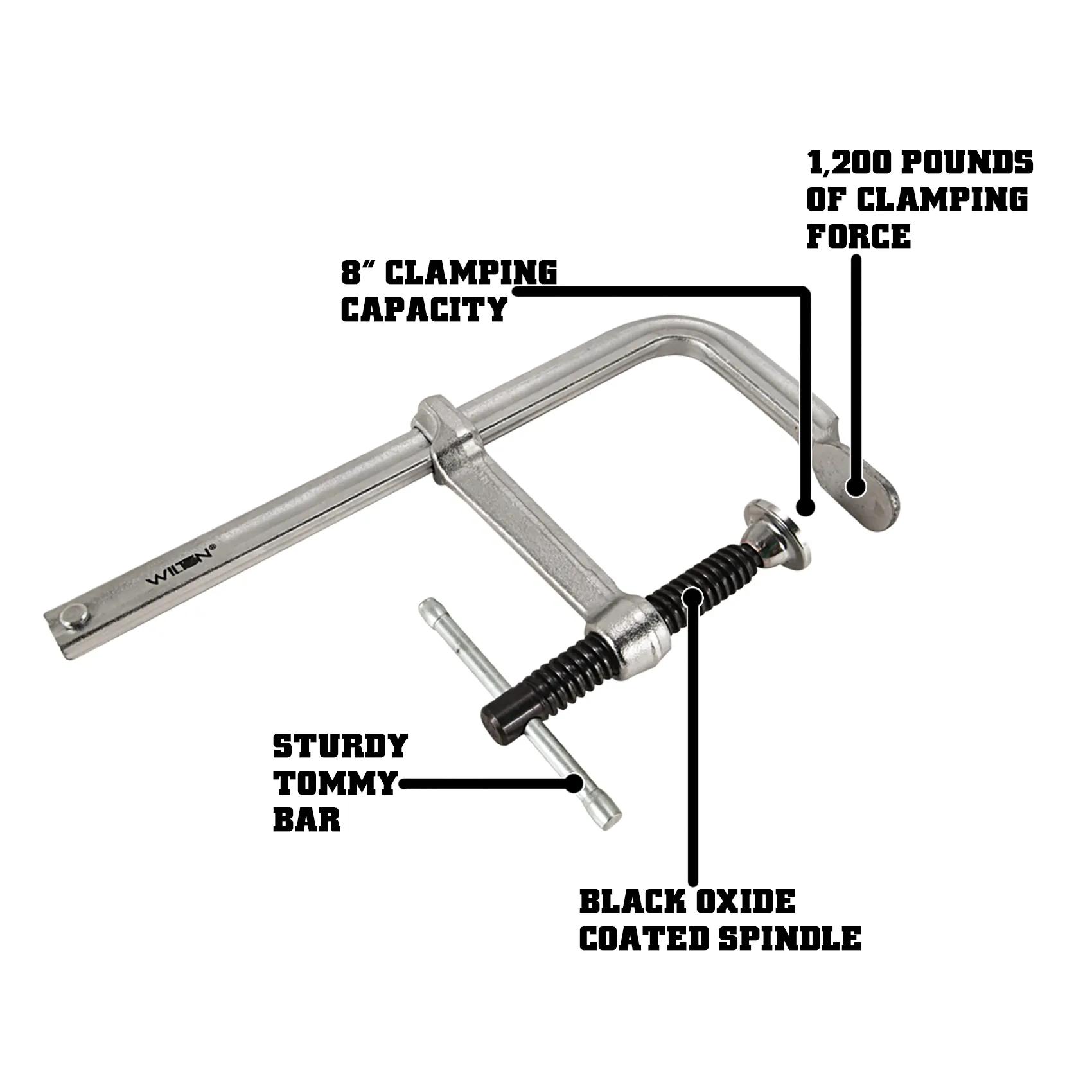 8 in.  Light Duty F-Clamp - (1200S-8)