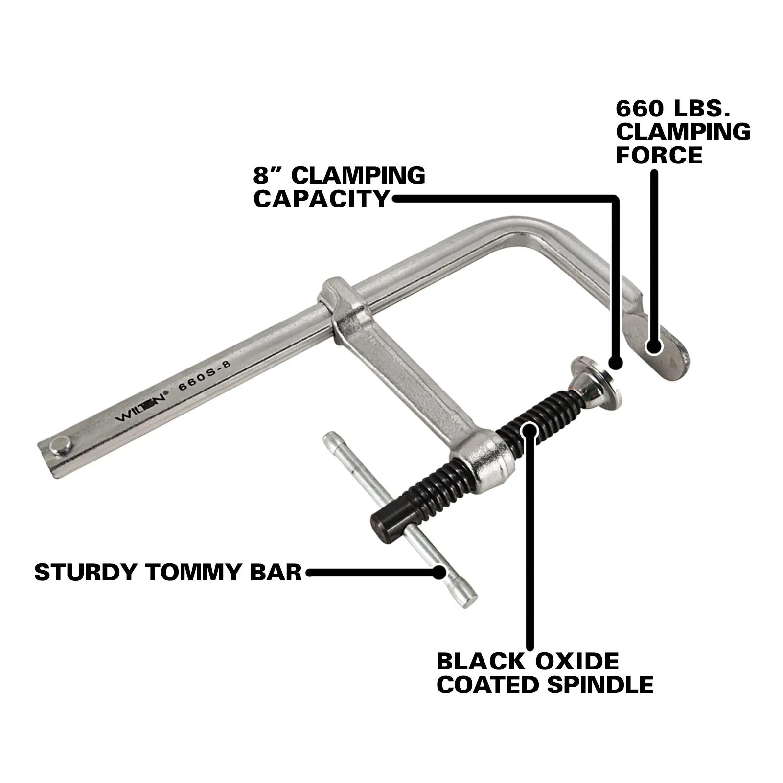8 in.  Light Duty F-Clamp - (660S-8)