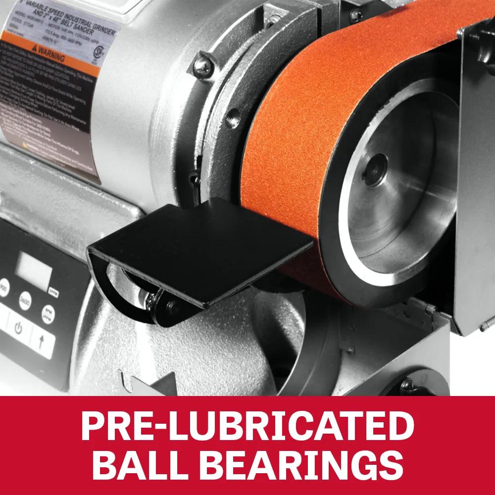 8" Vari. Speed Industrial Grinder & 4 x 36 Belt Sander, 1HP, 115/230V 1PH(IBGB-436VS)