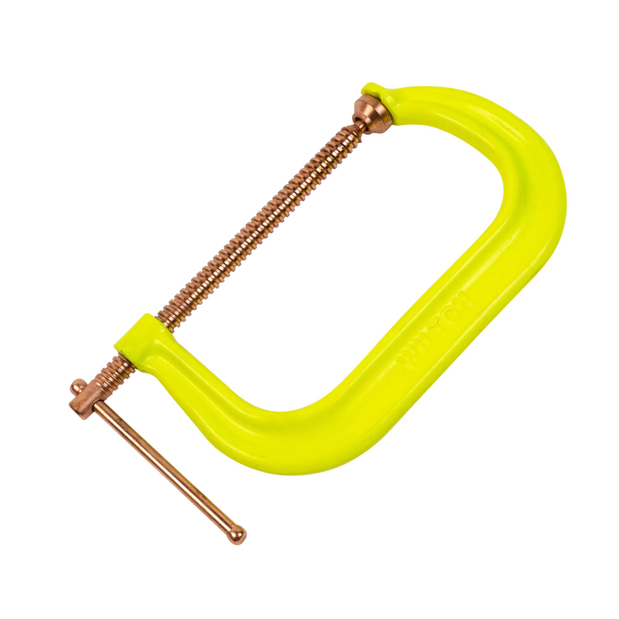 Spark-Duty Drop Forged Hi-Vis C-Clamp 0 - 8-1/4 in. Opening Capacity, 4-15/16 in.  Throat Depth