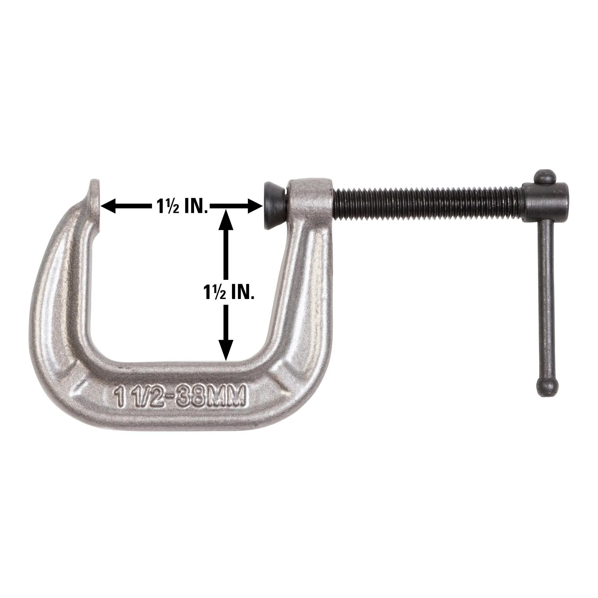 140 Series C-Clamp, 0 in.  - 1-1/2 in.  Jaw Opening, 1-1/2 in.  Throat Depth