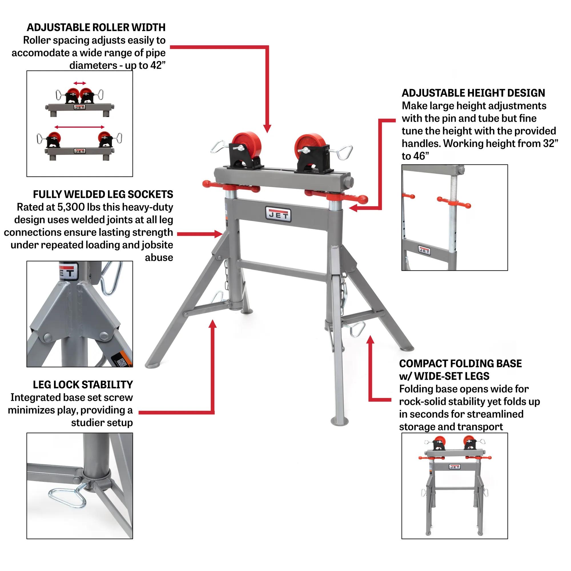 Adjustable Pipe Roller Stand (JPJ-APS-SR)