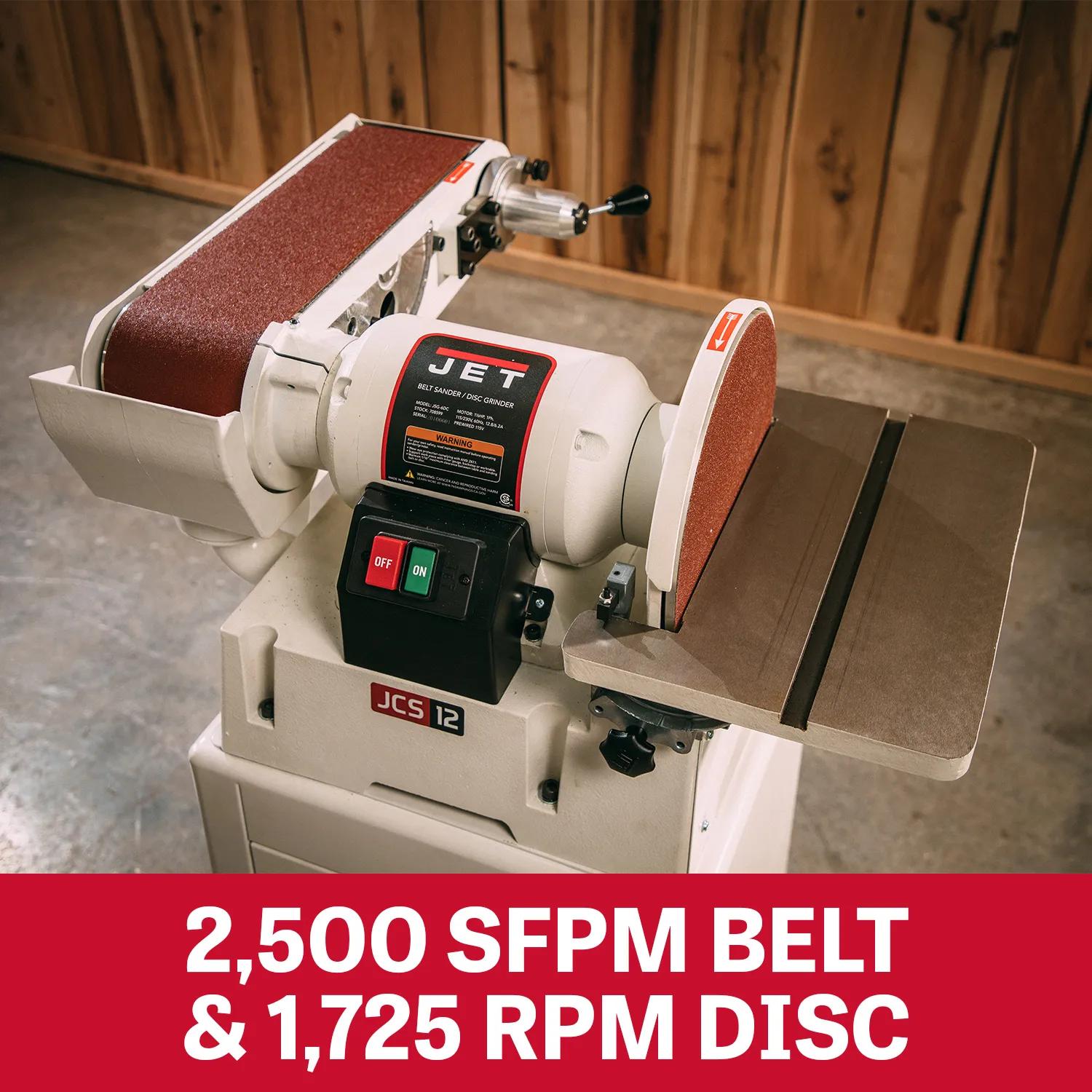 6" x 48" Belt / 12" Disc Sander w/ Closed Stand, 1.5HP, 115/230V 1PH(JSG-6CS)