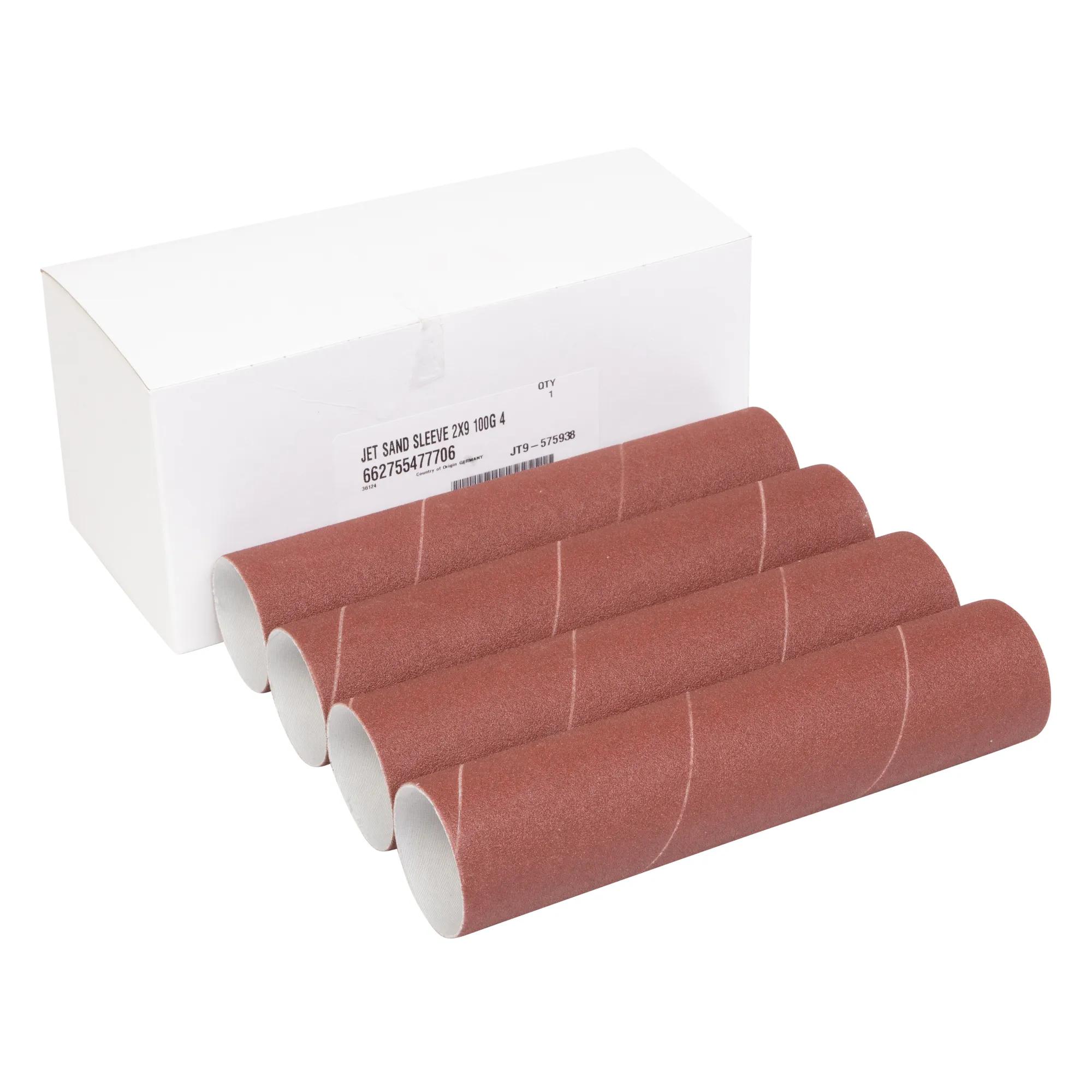 Sanding Sleeves, 2 x 9 in, 100 Grit, Pack of 4