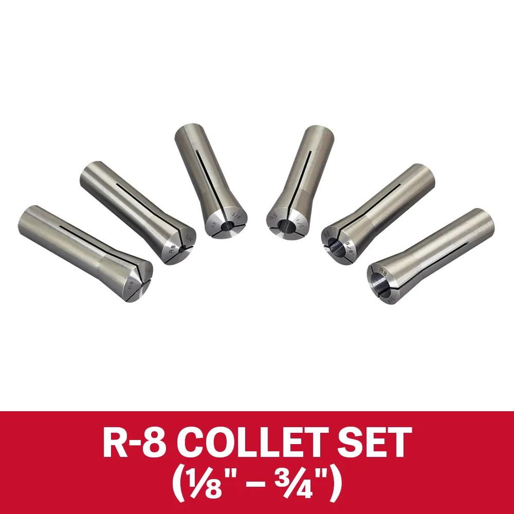 6-Piece Premium R8 Collet Set CS-R8
