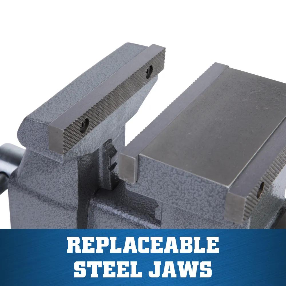 5-1/2 in. Reversible Bench Vise with 360-Degree Swivel Base