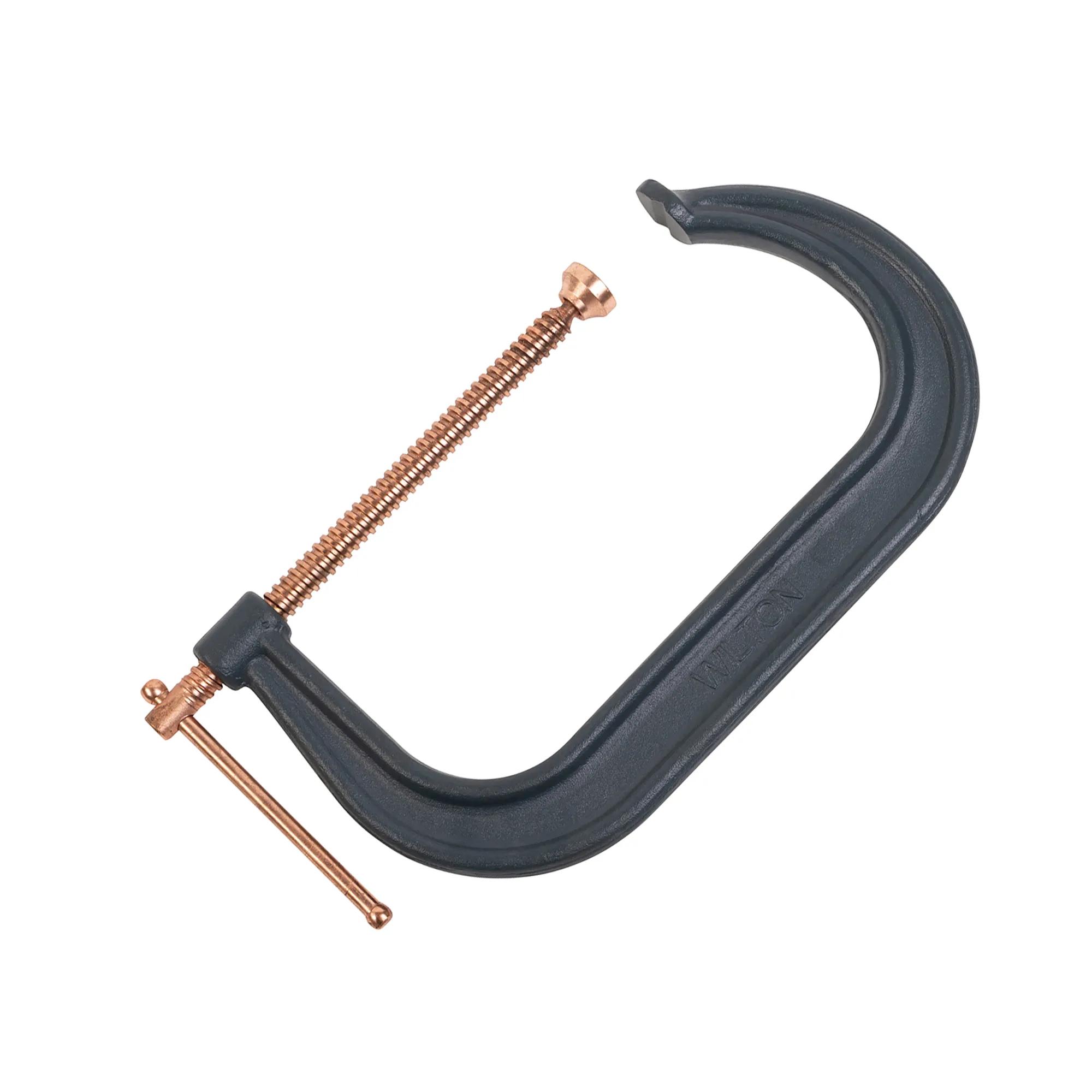 Spark-Duty Drop Forged C-Clamp, 2 in.  - 10-1/8 in.  Jaw Opening, 5-7/8 in. Throat Depth
