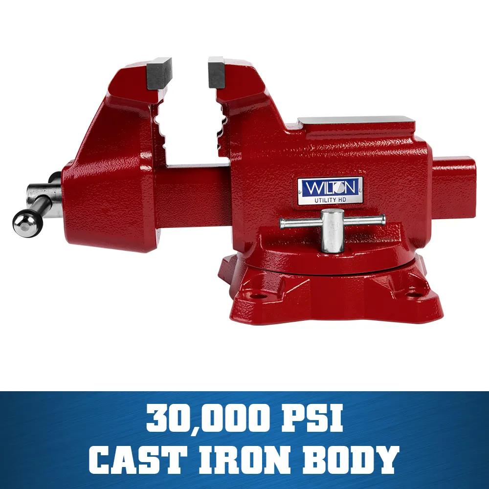 8 in. Utility HD Bench Vise with 360-Degree Swivel Base