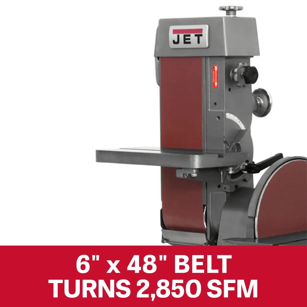 6" x 48" Industrial Combination Belt & 12" Disc Finishing , 1.5HP, 230V 3PH(J-4202A)