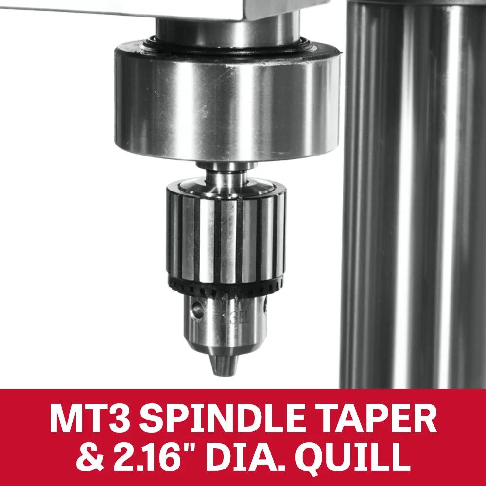 20" EVS Drill Press w/ Power Downfeed, Step Pulley, 1.5HP, 230V 3PH(JDPE-20EVS-PDF)