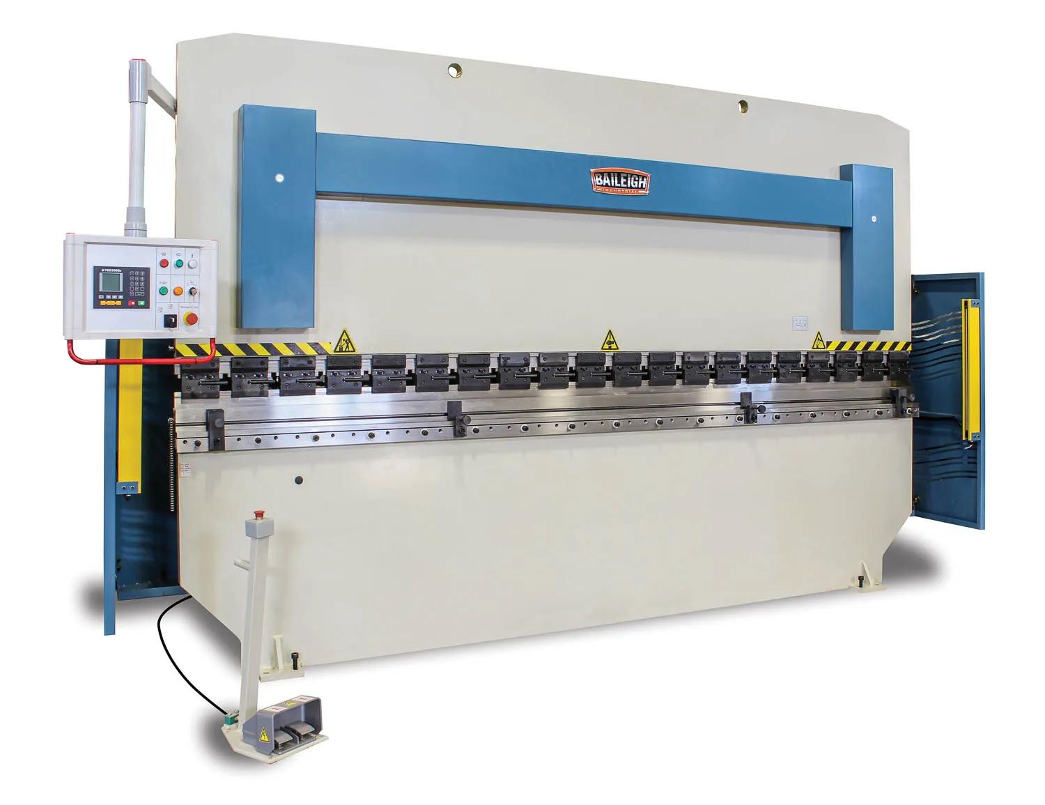 This large press brake lets you slide 10-foot sheets between the housings